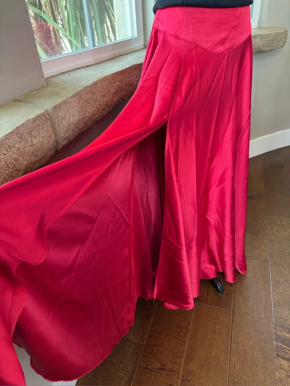Free People Chilco Salsa Maxi Skirt with High Side Slit Women’s Size 4